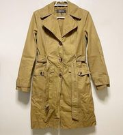Kenneth Cole Reaction Camel Collared Trench Jacket