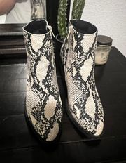 Snakeskin Booties 