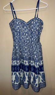 Cobalt Blue Paisley Sundress 