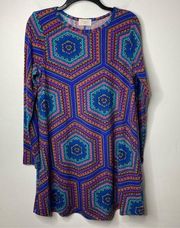 Everly geometric Pattern dress long sleeve size medium