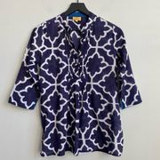 Roberta Roller Rabbit Arles Shirt in Navy Geo