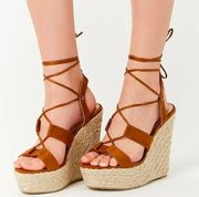 Brown Espadrille Wedges 