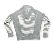 Wool Academia Prep Gray Striped Sweater Women’s Size Small