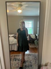 Olive Green And Black Sundress