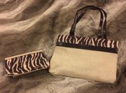 Matching Estée Lauder purse and make up bag set