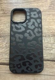 Black Leopard Print Phone Case