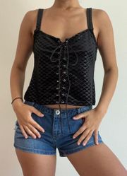 Black Velvet Tank Top 