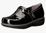 Grey's Anatomy by Softwalk Patent Leather Black Nursing Clogs Shoes Sz 10 $120