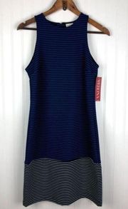 Merona Sleeveless Dress Blue Striped Size 8