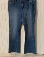 michael kors jeans size 12 Bootcut  14/32 Embroidered Floral distressed hem