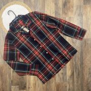 J Crew Plaid Pajama Top Womens Small NEW w TAGS Cotton Button Front
