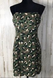 Wild Honey Camo Print Sleeveless Dress Green NWT