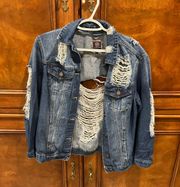 Denim Distressed Jacket