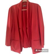 Eliza J Boyfriend Open Front Classic Blazer In Coral Size XL