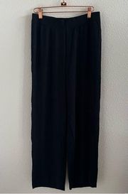 Artizia Babaton Cohen Black Pull on Crepe Slim Ankle Crop Pants Small