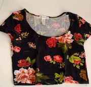 Ambiance apparel crop top floral