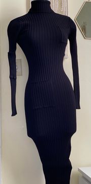 Black midi dress