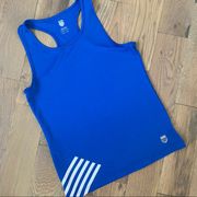 KSWISS Athletic Blue White Striped TankTop Size Small