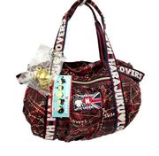 Harajuku Lovers Charming Crossbody Satchel Plaid Jack Print Bag Red