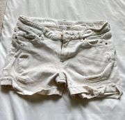 White Jean Shorts 