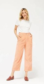 Lacausa Frankie Trousers Corduroy Pants Pink Wide Leg