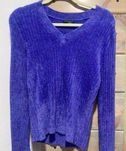 NWOT Philosophy by Republic V Neck Cobalt blue/purple Cozy sweater M