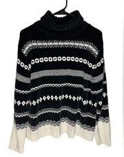 Carolyn Taylor Black and White Soft Striped Sweater