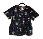 Betty Boop Halloween Scrub Top Medium