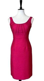 Women’s Sheath Dress Scoop Neck Hot Pink Magenta Size 0