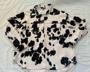 Cow Print Button Down