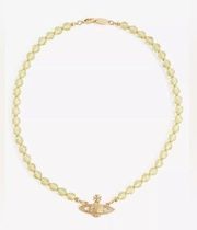 Messaline gold-tone brass crystal-embellished choker Necklace