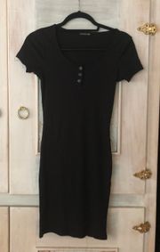 Black Ribbed Dress