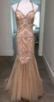 Terani Couture Blush Evening Gown