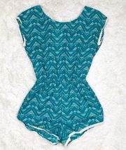 Mimi Chica Turquoise Romper Size Small