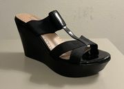 Black T Strap Wedges