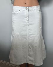 White Jean Skirt