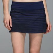 Lululemon Pace Rival Skirt in Good Vibes Deep Navy Black / Deep Navy size 4