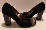 👠MISSONI 4 TARGET BARKWOOD SUEDE Black HEELS 7.5M