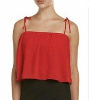 Love,Fire red crop top flowy style Size Large