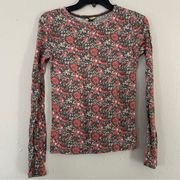 Prince & Fox Pink Floral Long Sleeve T-Shirt Blouse Casual Spring Large