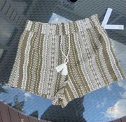 House of Harlow  1960 x Revolve linen embroidered shorts & crop top matching set