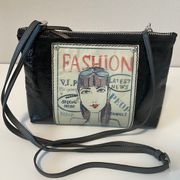 Brighton black patent leather crossbody