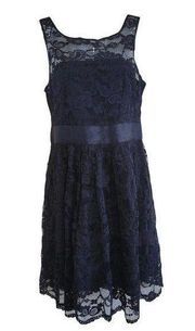 BB Dakota Faith Lace Overlay Sleeveless Womens A Line Mini Dress Black Size 8