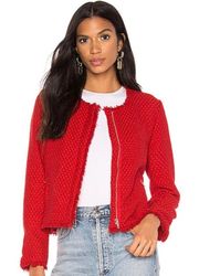 Feeling Fancy Tweed Berry Red Jacket