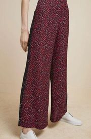 NWT  Two-Tone Floral Flowy Wide Leg Pants Sizw 10