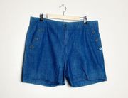 SALE!  Chambray Button Pocket Shorts Size 16 EUC