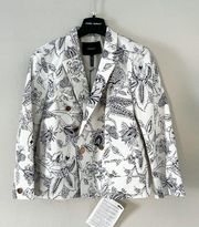 NWT ISABEL MARANT Cropped Double Breasted Floral Blazer Size 38