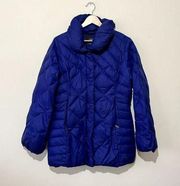 Mountain Hardwear Jacket Womens Size S Blue Down Jacket Parka 650 Long Logo