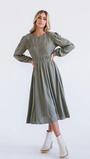 Fehrnvi Geneva Dress In Olive