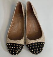 Coco Stud Ballet Flats. Size 6.